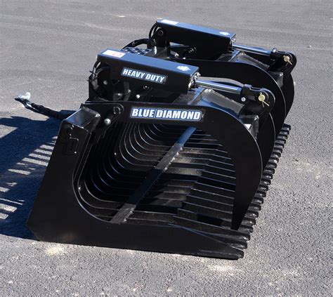 rock bucket with grapple for skid steer|heavy duty grapple bucket.